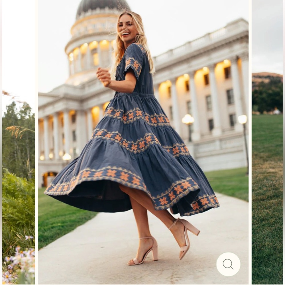 Ivy City Co Embroidered Maxi Dress